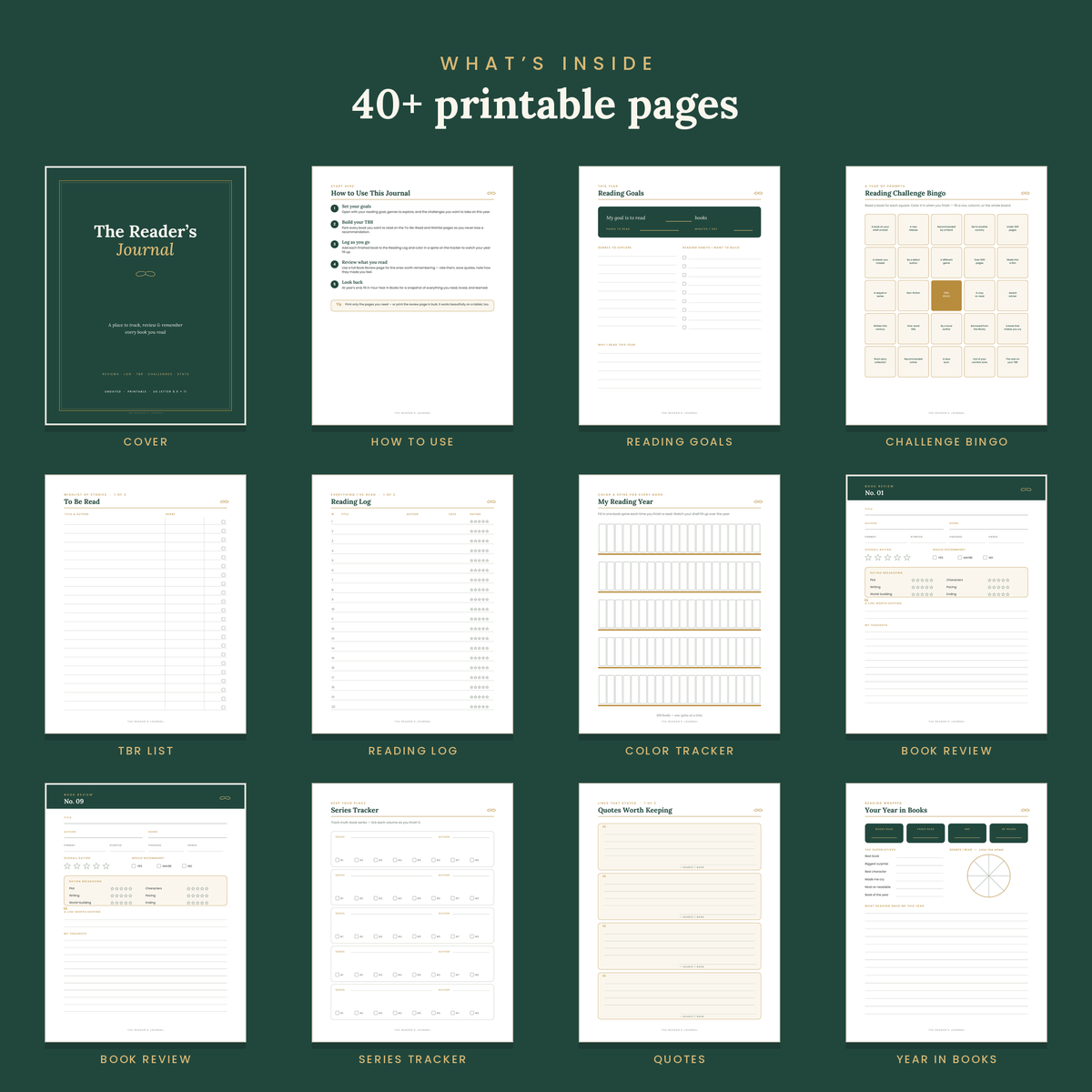 The Readers Journal (Printable)