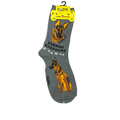 German Shepherd Crew Socks on Grey