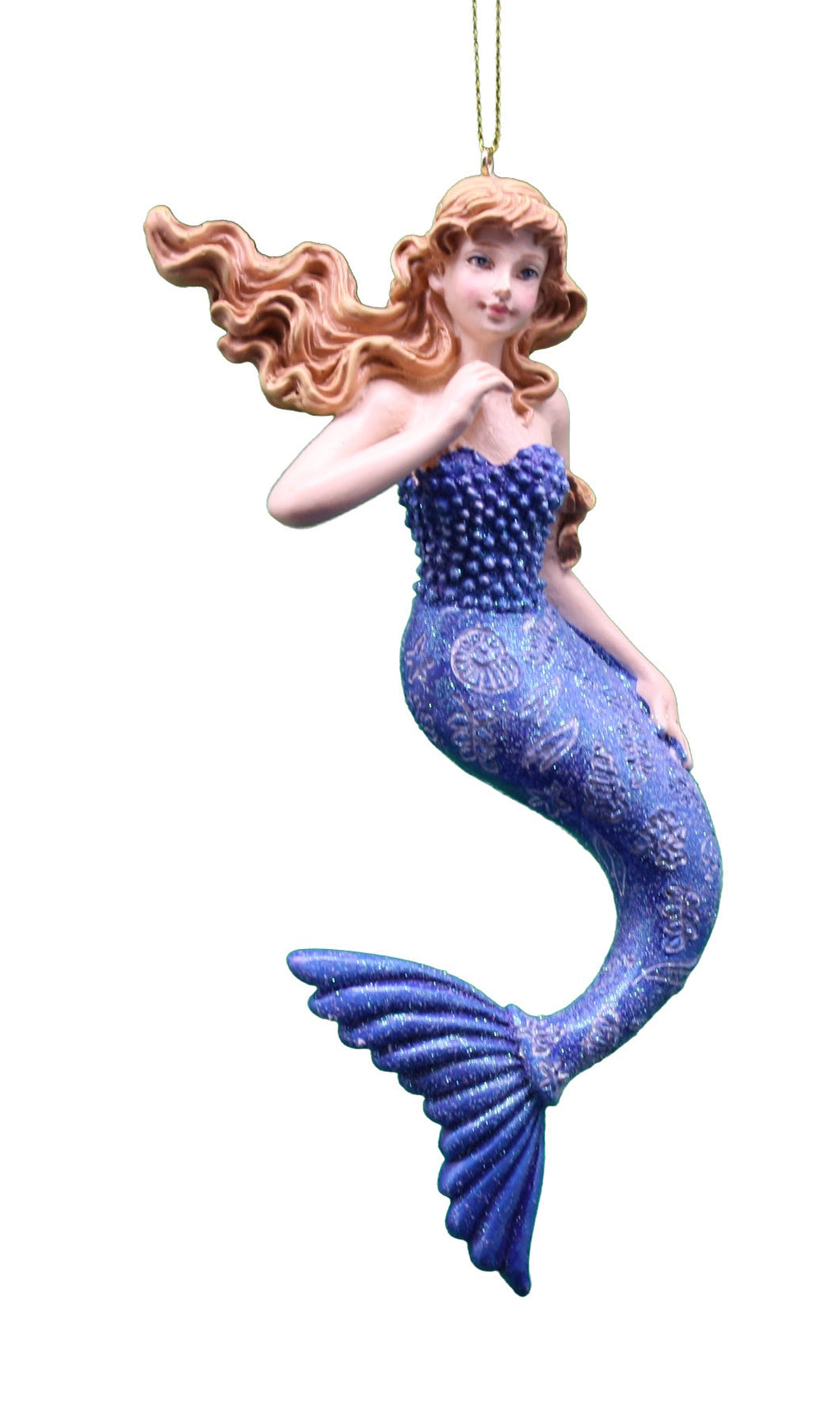 Mermaid With Ocean Pattern Ornament -