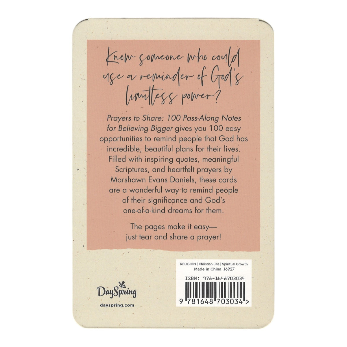 Prayers to Share: 100 Pass Along Notes to Believing Bigger