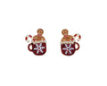 Glittery Mugs with Joyful Gingerbread Earrings