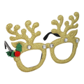 Glittering Gold Reindeer Glasses