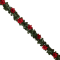 Poinsettia and Holly 20" Chain Garland -