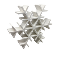 Wood Tabletop Snowflake -
