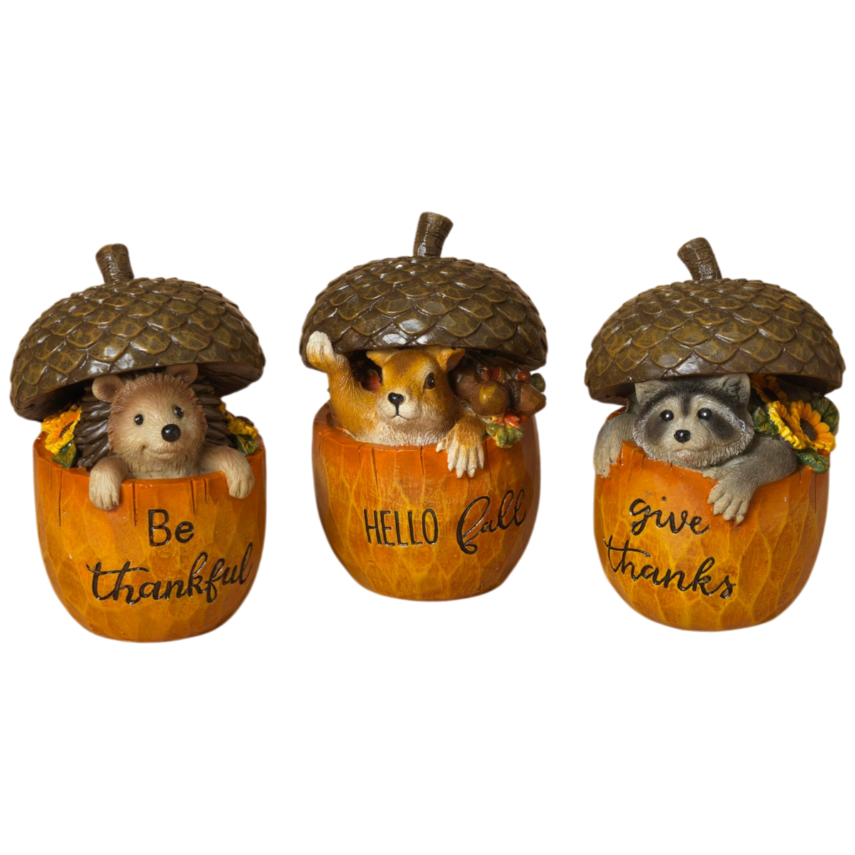 5-Inch Resin Harvest Forest Critter in Acorn -
