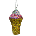 Bedazzled Ice Cream Cone Ornament - Delightfully Cool