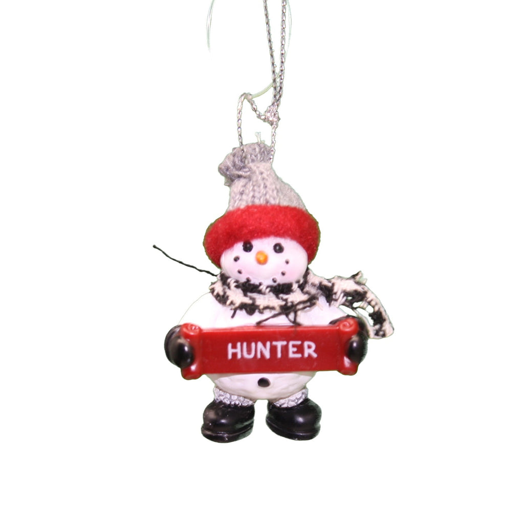 Cozy Snowman Ornament (Letters G - R) -