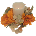 9-Inch Harvest Candle Ring with LED Pillar Candle