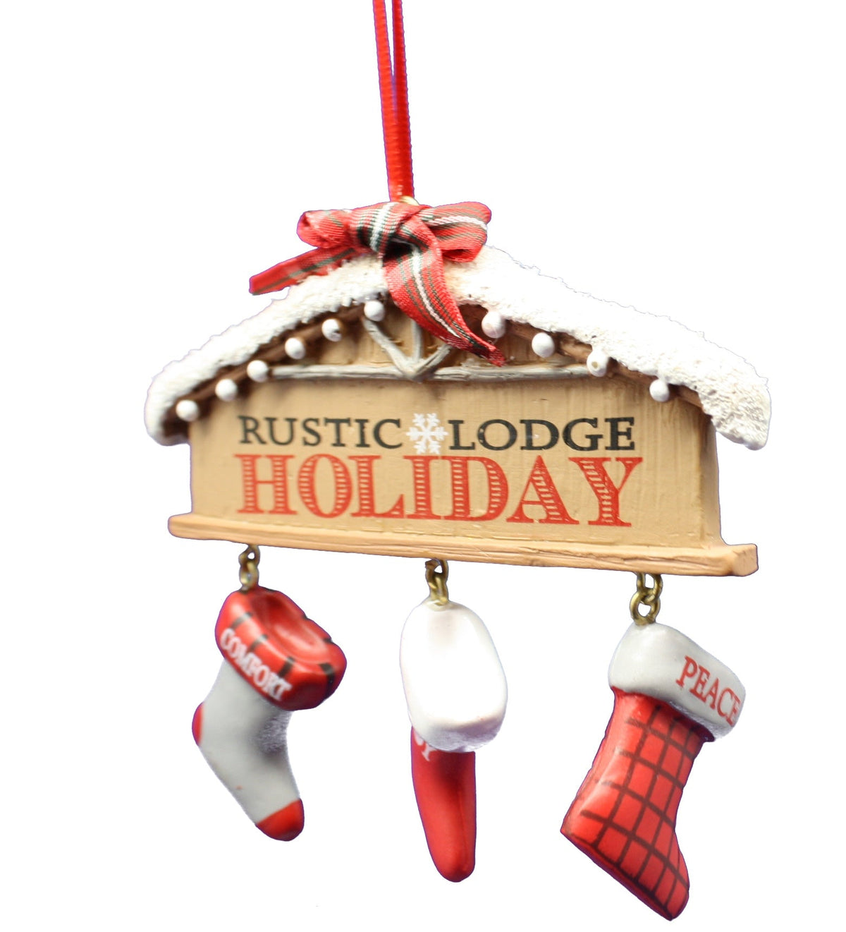 Rustic Sign Ornament - Lodge Holiday