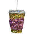 Bedazzled Coffee Cup Ornament - Brewed for the Holidays