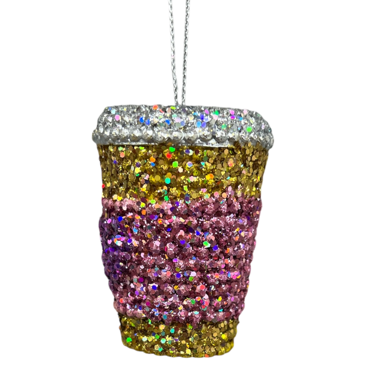 Bedazzled Coffee Cup Ornament - Brewed for the Holidays