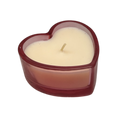 Heart Shaped Fresh Linen Scented Jar Candle  - Pink
