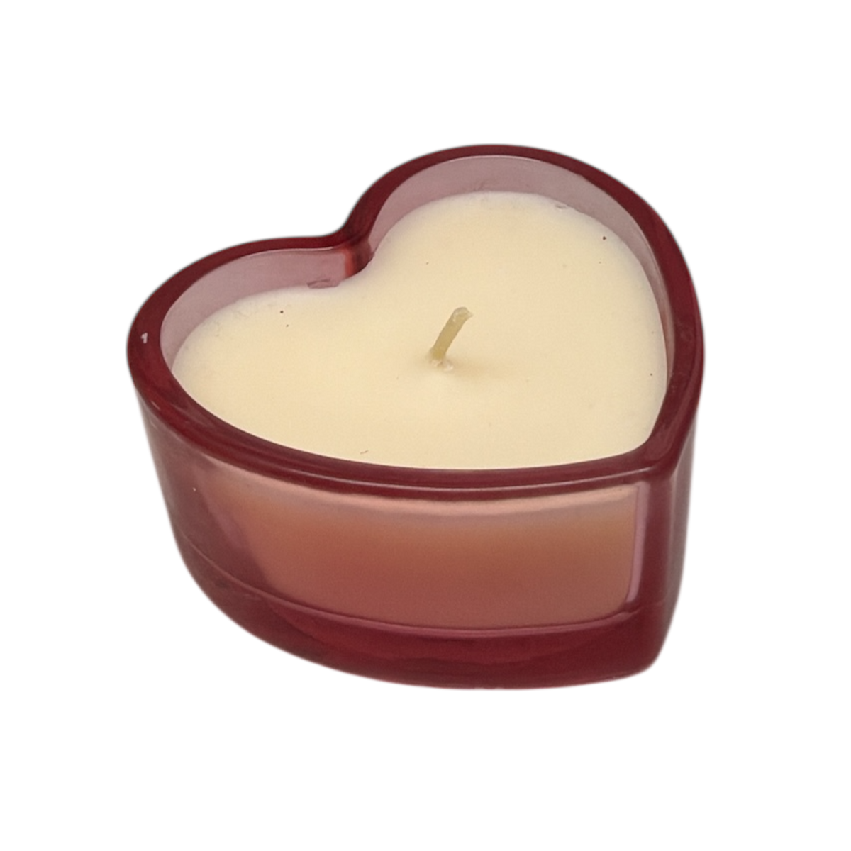 Heart Shaped Fresh Linen Scented Jar Candle  - Pink