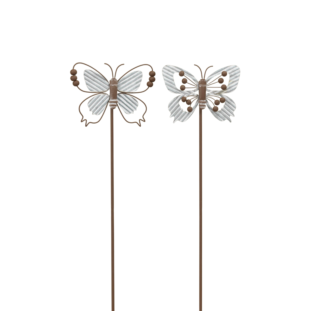 Corrugated Metal Butterfly Garden Stake -