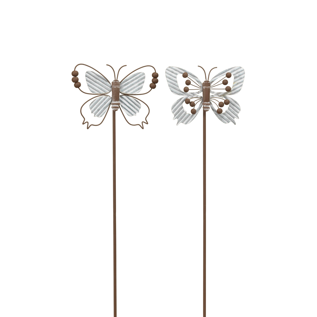 Corrugated Metal Butterfly Garden Stake -