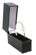 Vermont  Hook Bracelet with Gold 'VT' - 4mm Band - 6.5 Inch