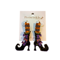 Glittery Witch Hat Booties Earrings