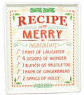 Stoneware Recipe Plate - Be Merry
