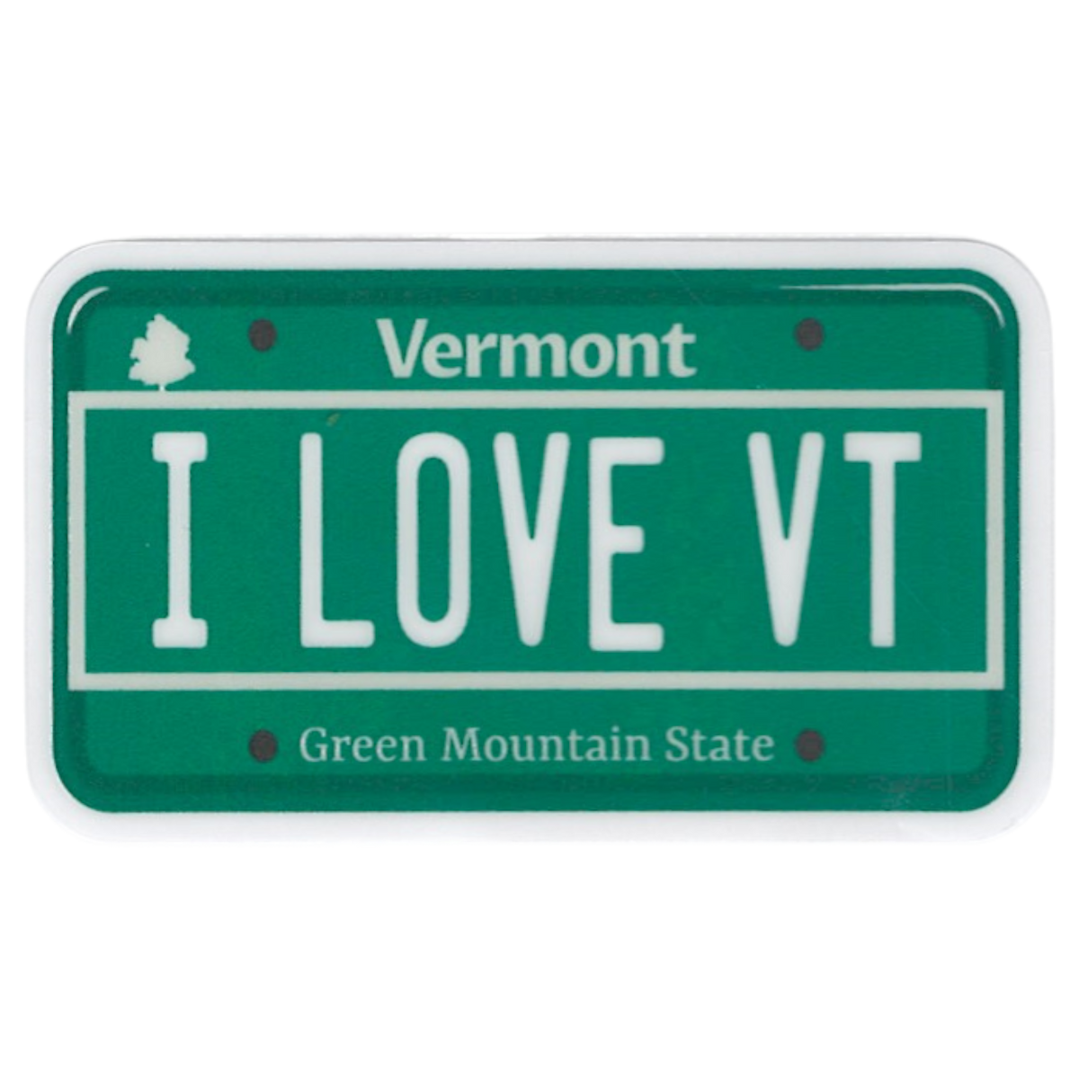 Small Vinyl Sticker - I LOVE VT License Plate