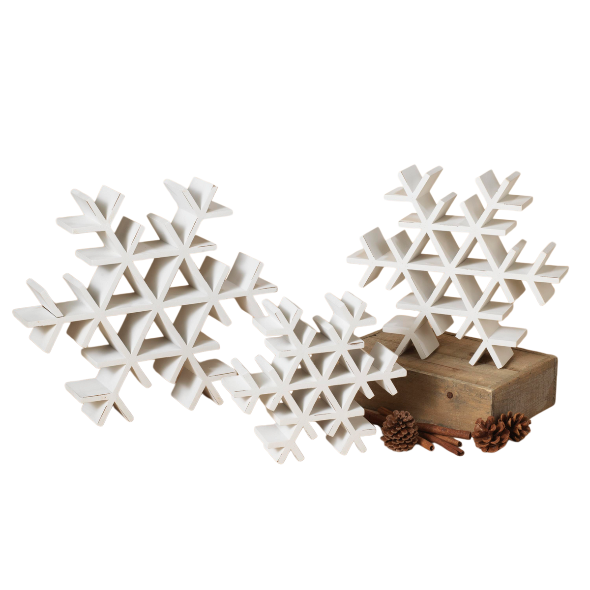 Wood Tabletop Snowflake -