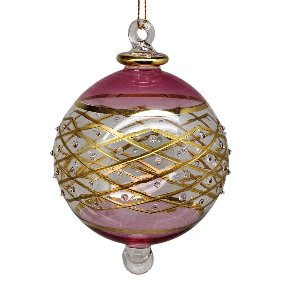 Crossed Lattice Stipple Ball - Pink