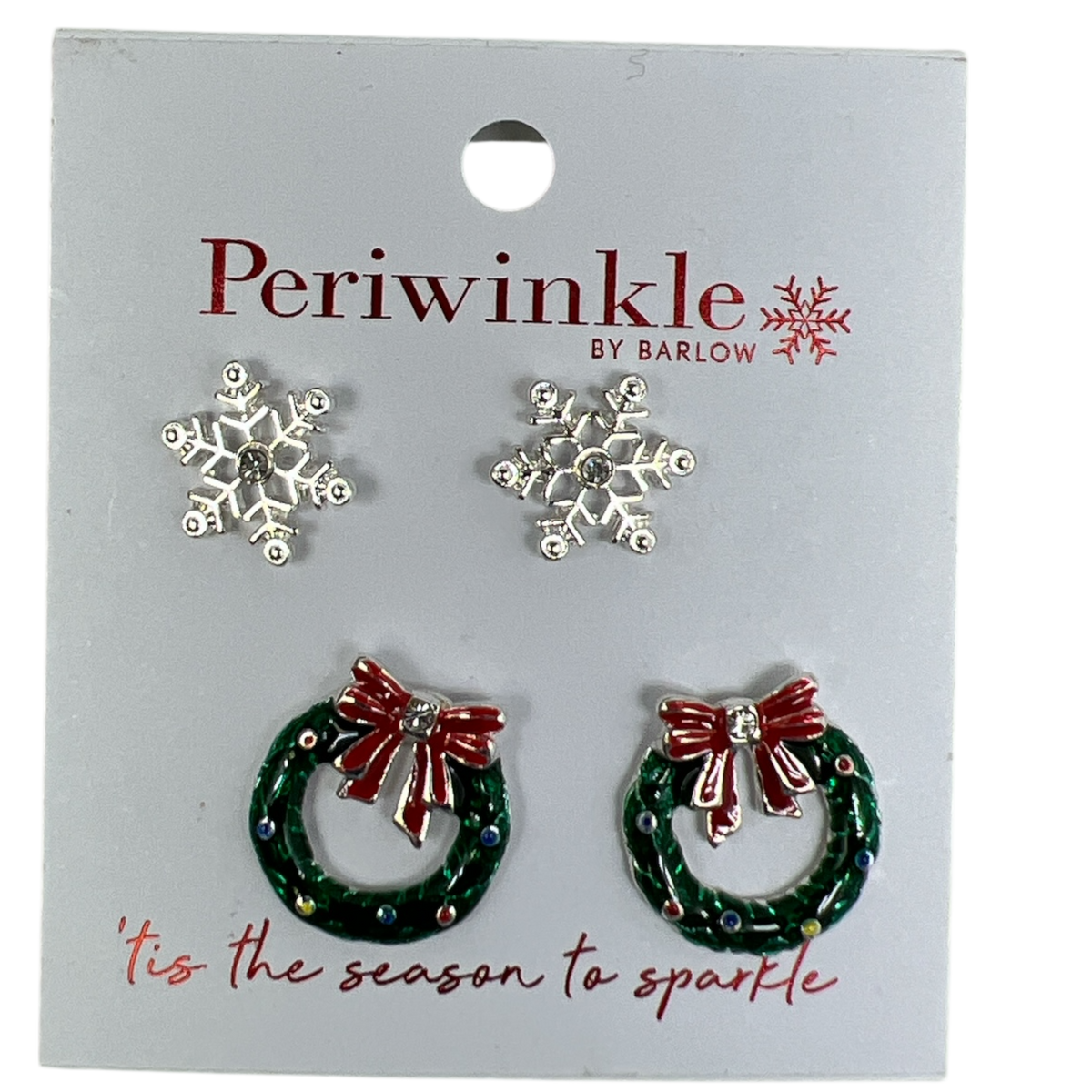 Snowflake and Wreath Duo Earrings