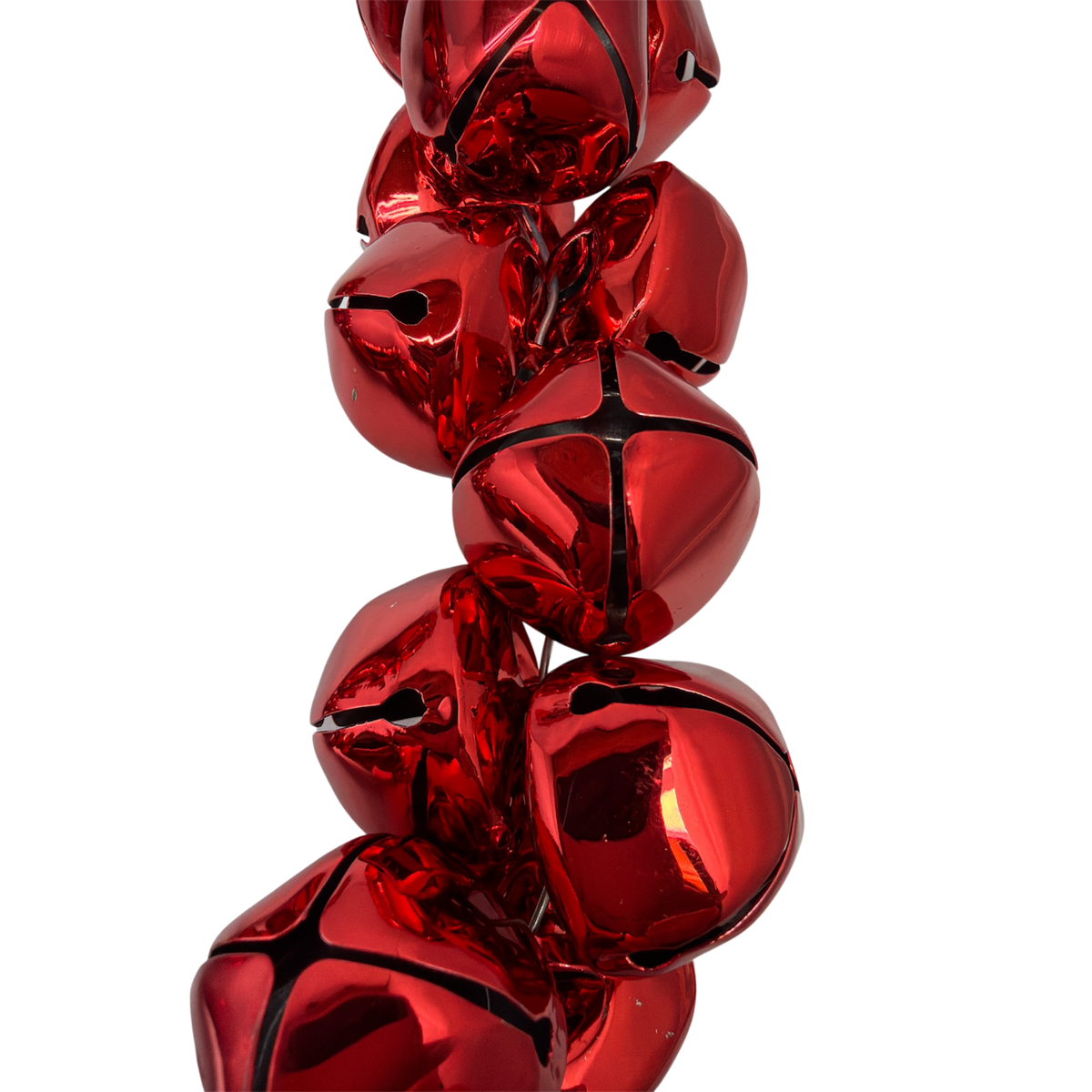 70 Inch Metal Jingle Bell Garland - Red