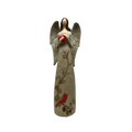 Cardinal And Heart Angel Figurine