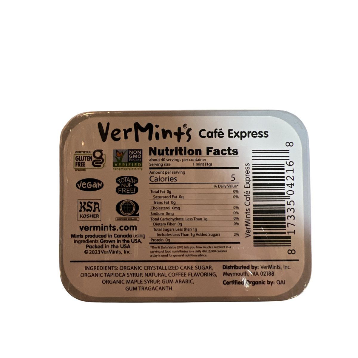Vermints All Natural Breath Mints 1.41 Ounce - Cafe Expresss