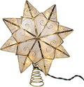 10-Light LED Capiz 8 Point Star Treetop
