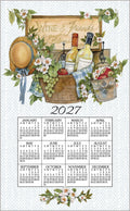 2027 Linen Calendar Towel - Wine Basket