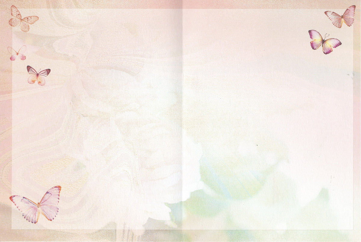 Butterfly Dreams Glitter Greeting Card -  Blank Card