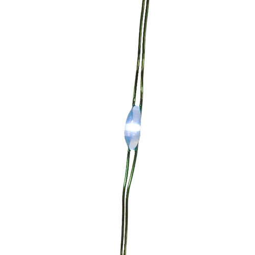 10' Battery Operated 25-Light Cool White Fairy LED Green Wire Light Set