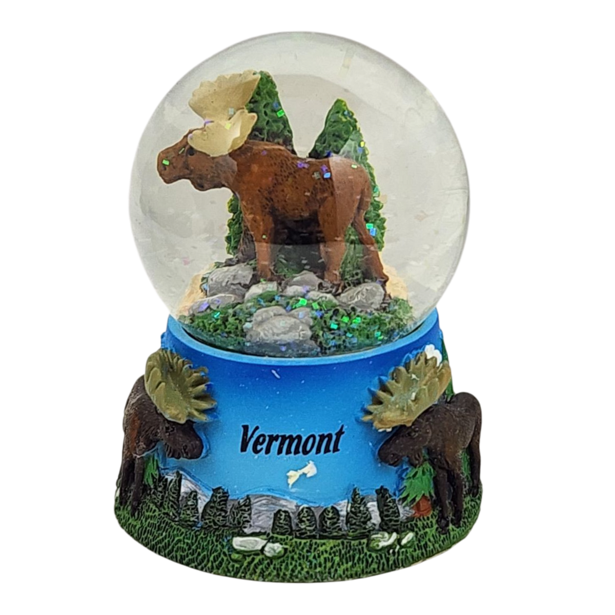 Moose in the Woods Snowglobe