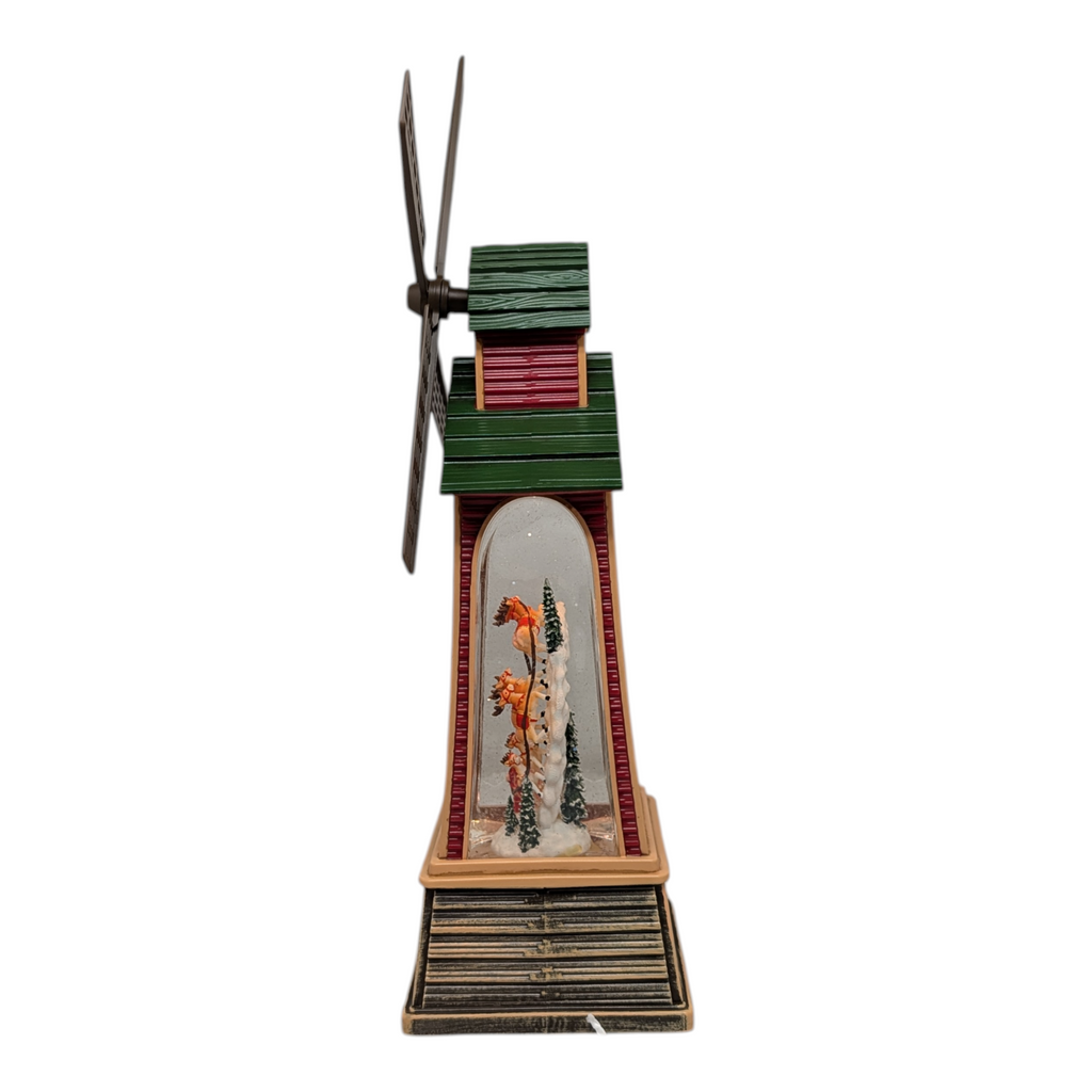 Lighted Windmill Snowglobe - Santa in his Sleigh