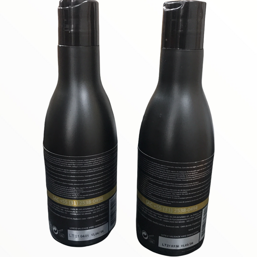 KB Moroccan Pos Progress Kit Nourishing Shampoo & Conditioner for Damaged Hair 300ml 10.1floz
