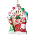 Clay Dough Gingerbread House Ornament - 5 Inch -
