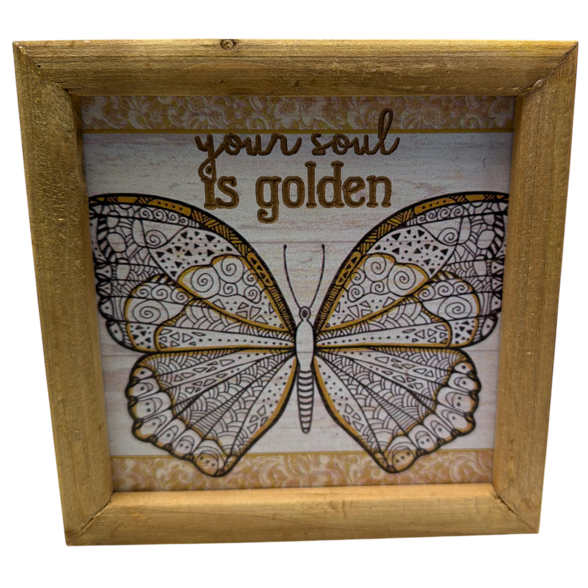 Your Soul Is Golden  - Butterfly Wall Plaque