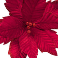 Poinsettia Pick - Red - 12 inch Bloom - 10 Inch Stem