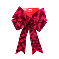 Luxurious Deep Red Holiday Bow 17" x 12"