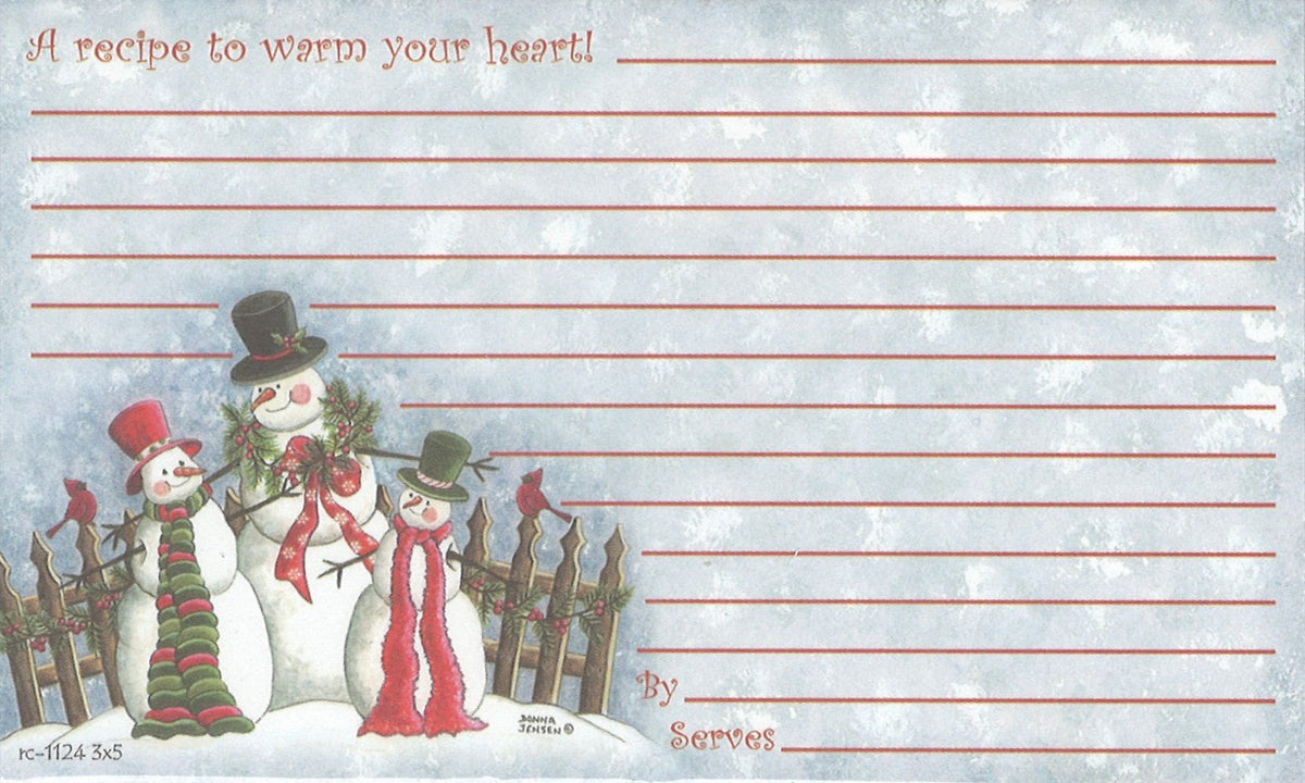 Recipe Cards - 3x5 - Top Hats and Trimmings
