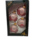 Christmas By Krebs 2 5/8 Glass Balls - Gold Caps - Snow Sparkle - 4 Pack