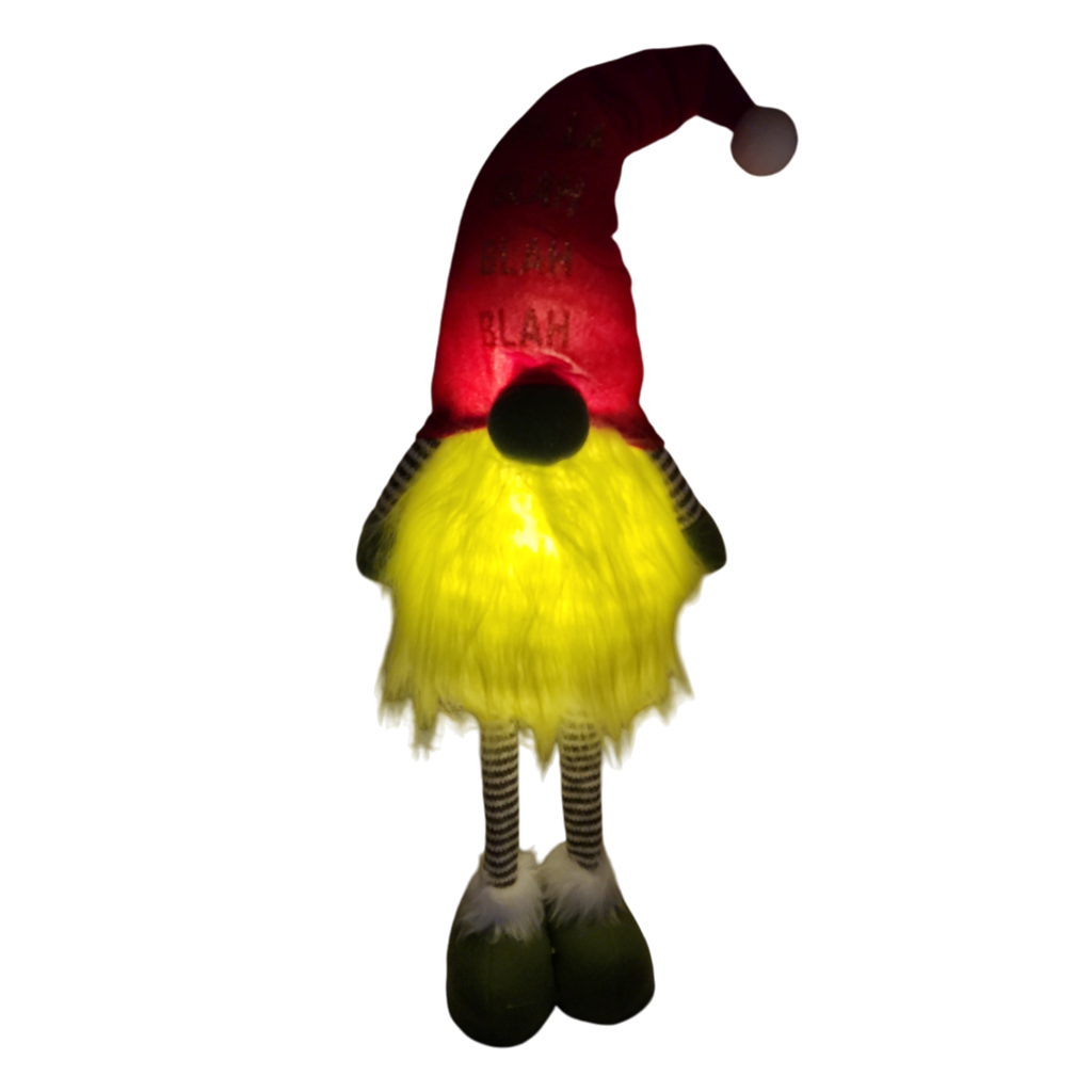 Lighted Grumpy Gnome - 2 Foot Tall - Fa La Blah Blah Blah