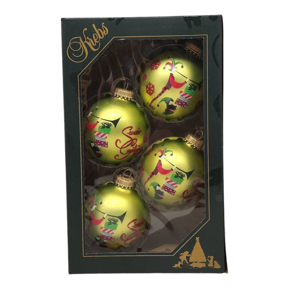 Krebs Value Glass Ornament 4 pack - Jesters and Elves