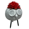 Faux Red Succulent In Planter - Mouse