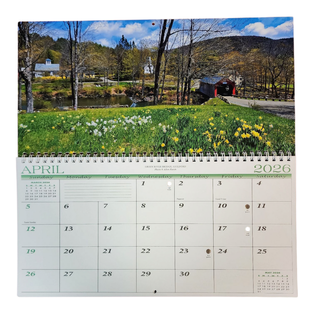 2026 Covered Bridges Panoramic Wall Calendar