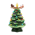 Animated Nostalgic Tree - Green Tree with Santa's Sleigh