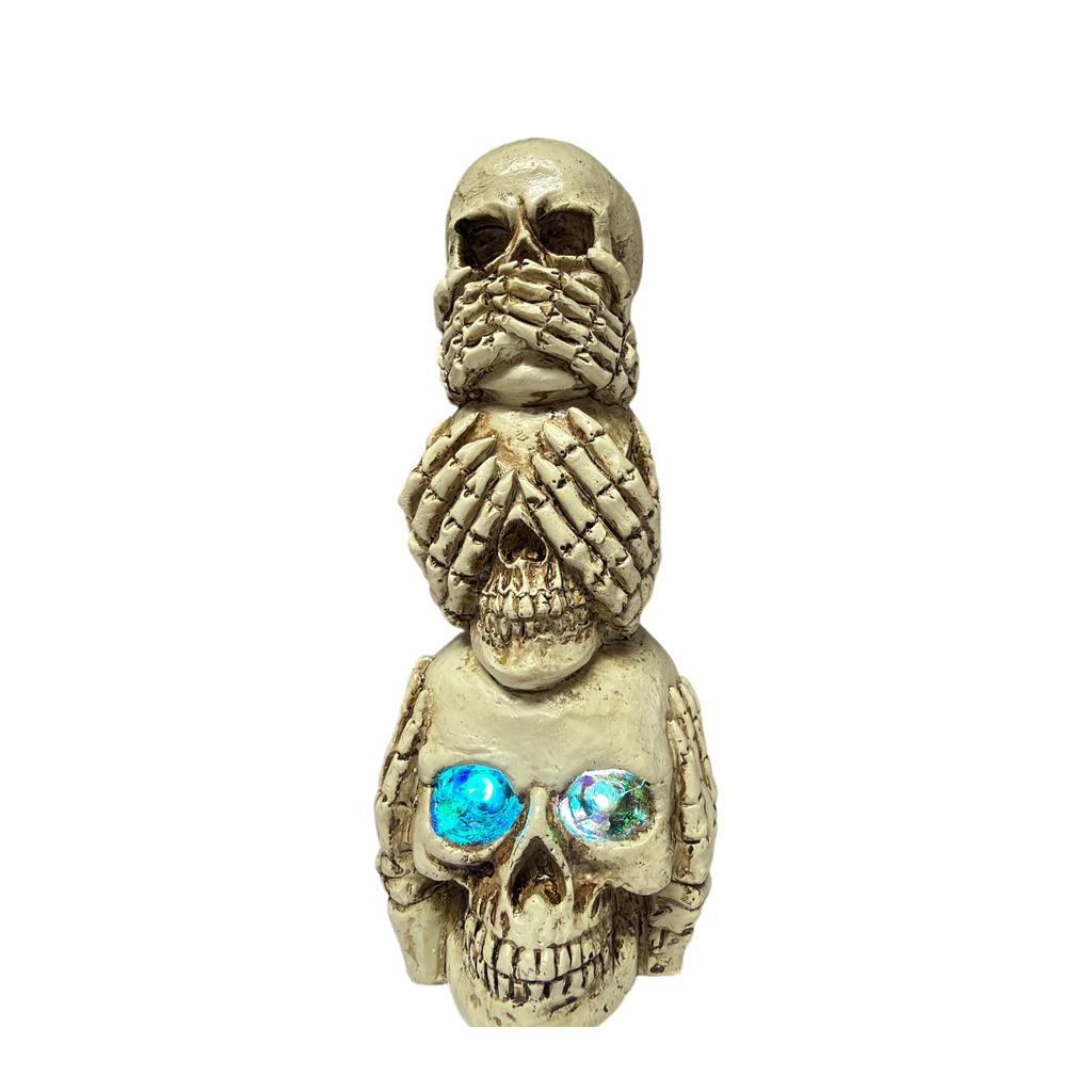 Lighted Stacking Skull Figurine