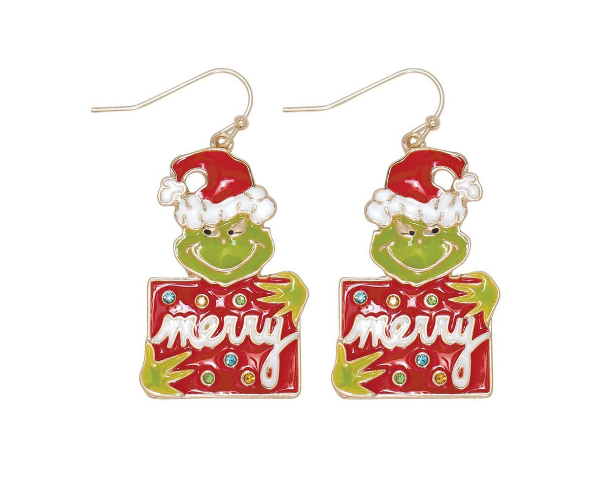 Merry One Grinch Earrings