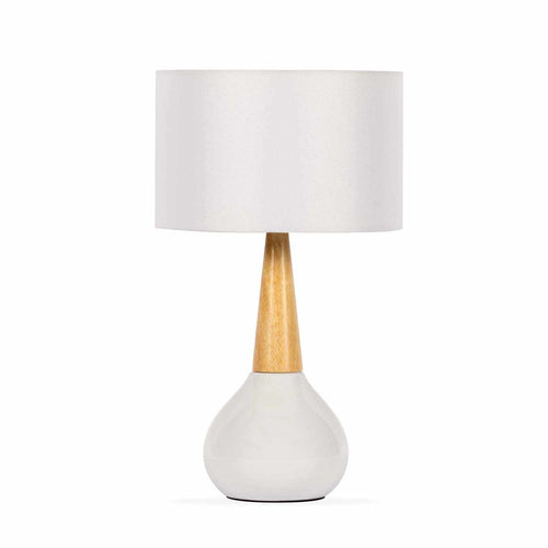 Baugo White Ceramic Table Lamp